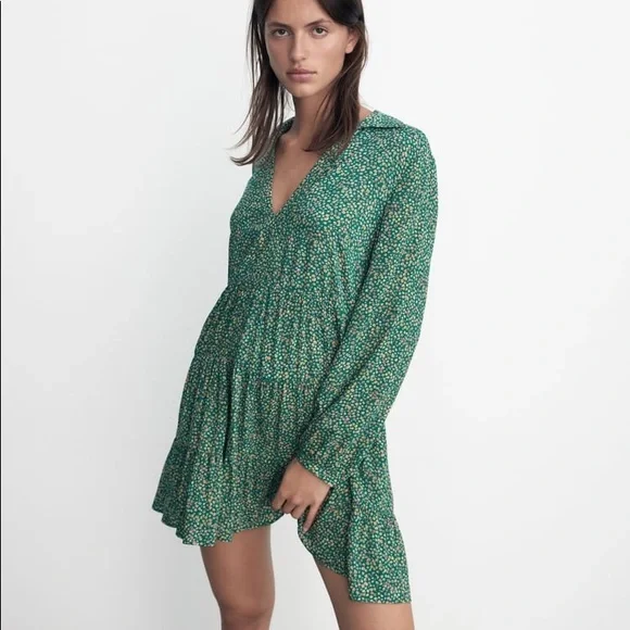 Zara Floral Print Mini Dress - Picture 4 of 10